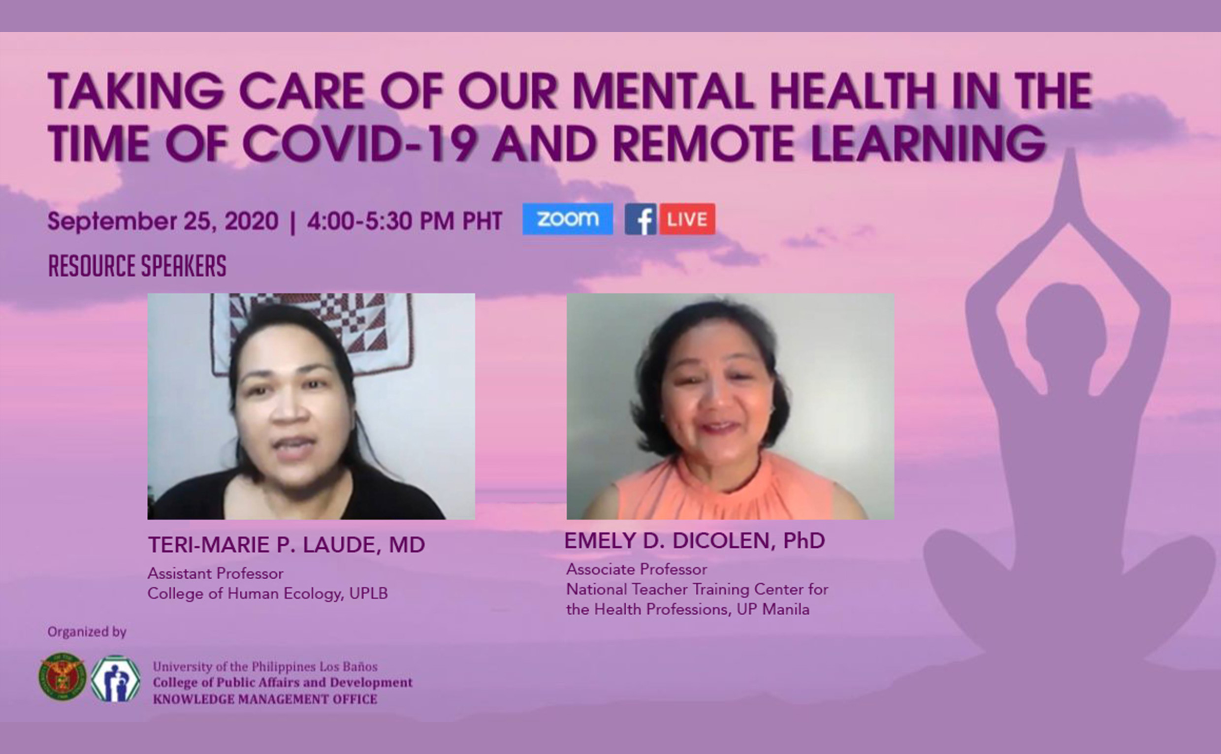 Example of Mental Health, Self-care, and Wellbeing Webinar