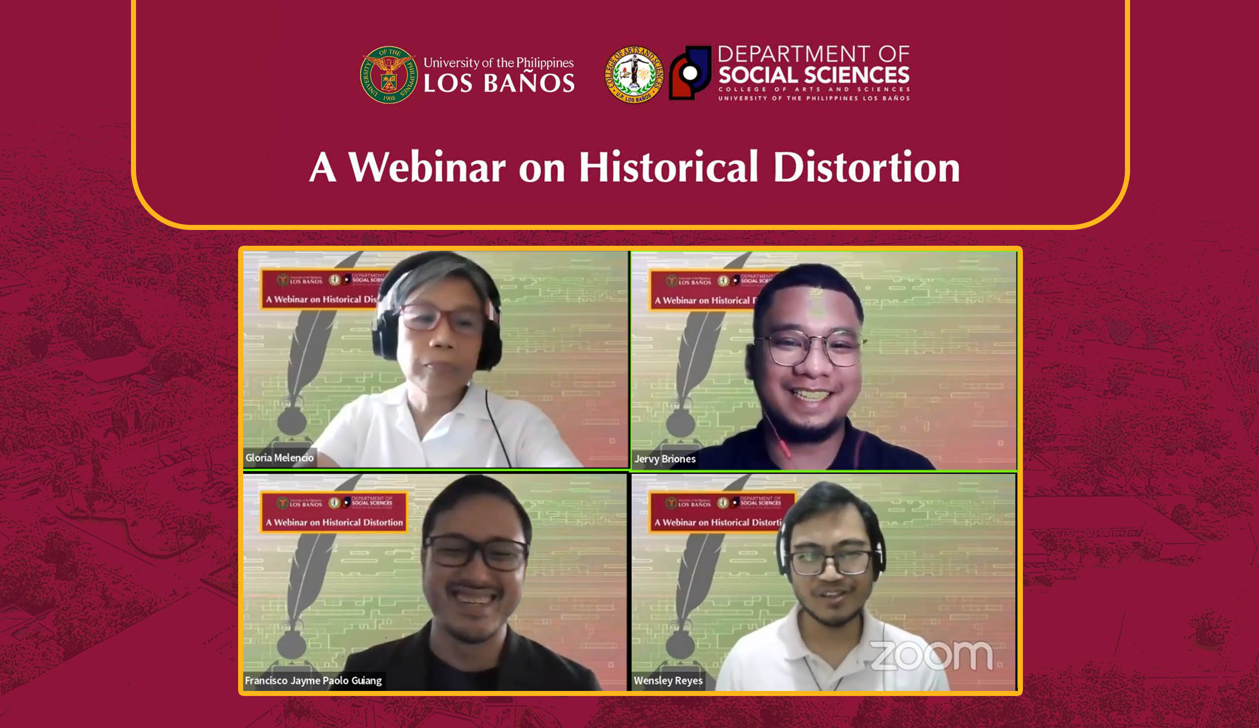 <strong>UPLB-DSS holds webinar on historical distortion</strong>